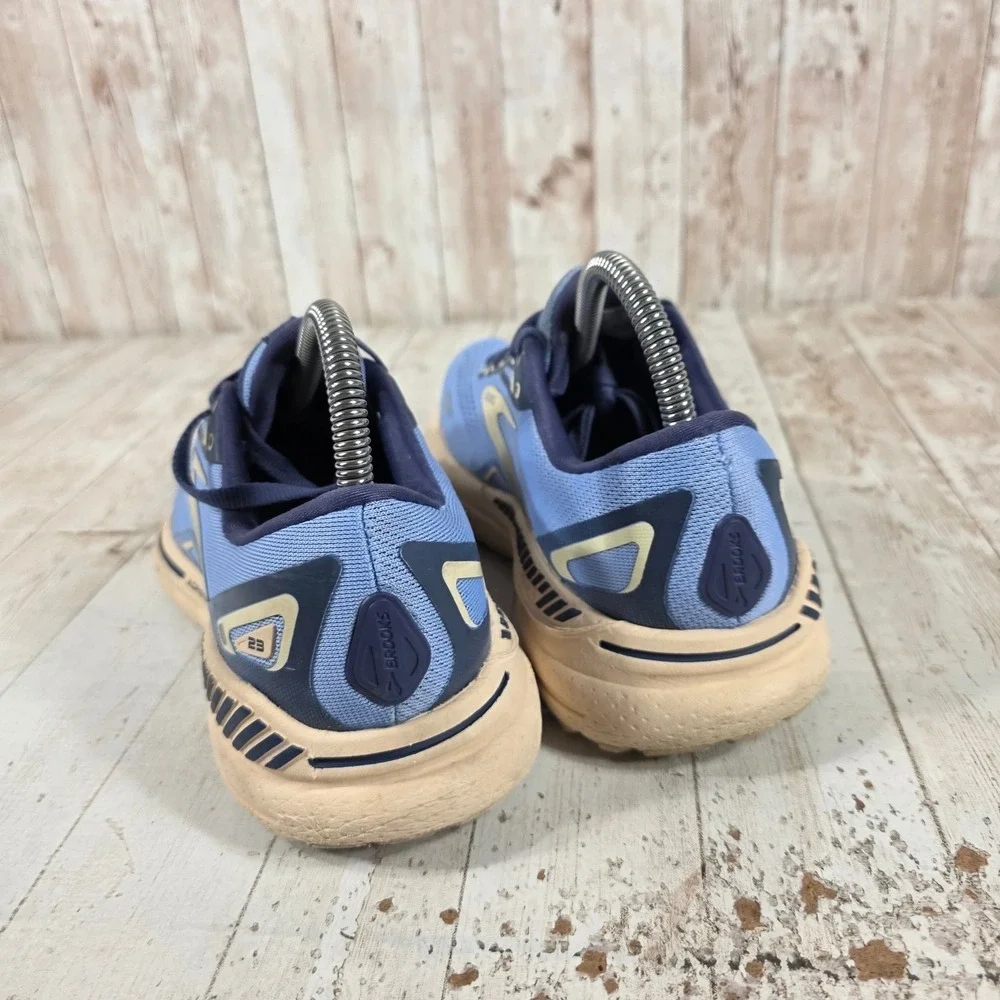 Brooks Adrenaline GTS 23 Womens Blue Tan Running Shoes 1203811B465 Size 7 B